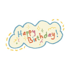 Cute Crayon Happy Birthday Greeting