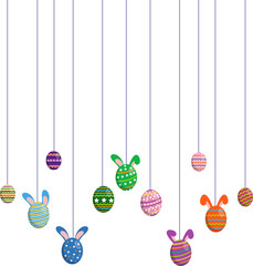 Hanging Bunny Easter Egg Decoration