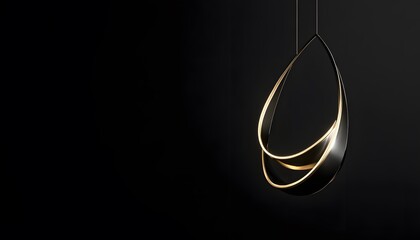 Modern hanging lamp with a unique design.