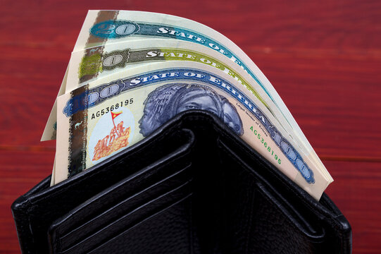 Eritrean money - nakfa in the black wallet