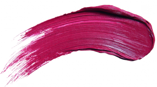 Crimson lipstick swatch isolated on transparent background