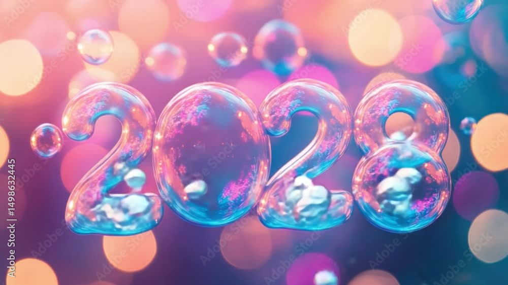 Poster colorful bokeh background with floating soap bubbles in soft pastel hues for artistic and creative u
