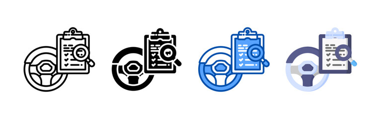 Steering icon set bundle. Multi style icon collection perfect for websites, apps, and presentations. Simple vector icon collection