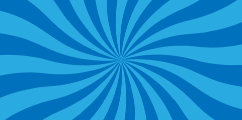 Seamless abstract sun ray blue and green Vintage sunbeam backdrop, boom, comic. Cartoon pop art template summer banner background.