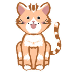 Gambar ilustrasi kucing lucu kartun hewan 