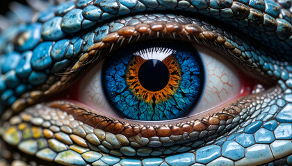 Reptilian eye  A mesmerizing gaze of natures art