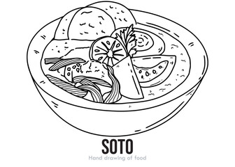 vector illustration of an soto.
