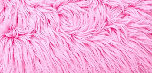 Fototapeta premium Soft, plush pink fur texture against a pale pink Valentine's Day background, pastel, festive