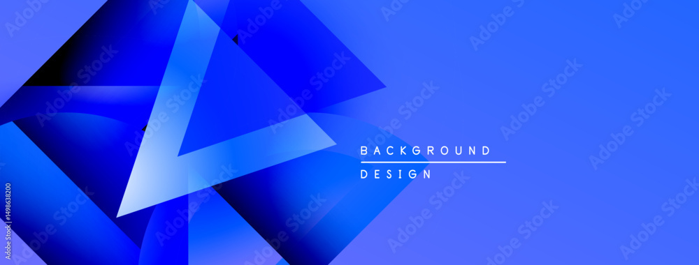 Leinwandbilder abstract blue shapes create dynamic composition. gradient effects enhance visual depth, modern desig