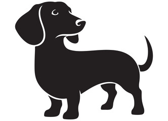 Silhouette Dachshund Dog Vector Illustration Pet Animal Design