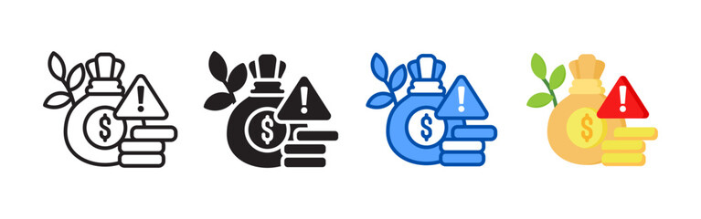 Investment icon set bundle. Multi style icon collection perfect for websites, apps, and presentations. Simple vector icon collection