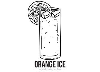 Orange ice hand drawn vector