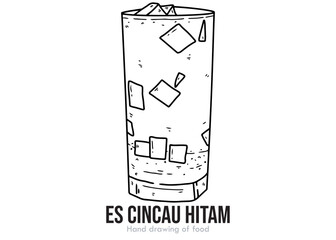 Vector hand drawn ice cincau