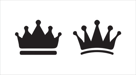 Modern Royal Crown Vector Icons.