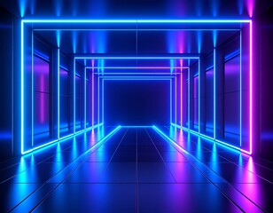 AI futuristic text template with glow