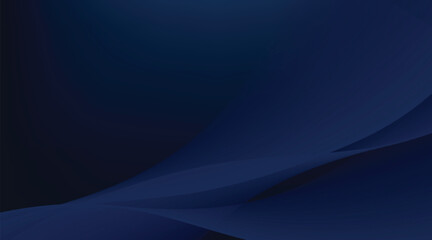 Blue Abstract curve and wave on navy blue background