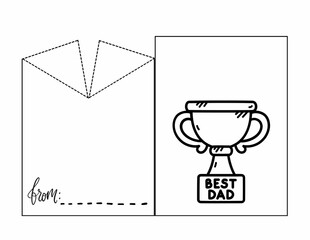 Father's day card, All about my dad, coloring