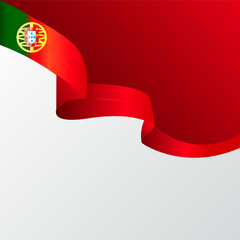 Portuguese National Day Celebration with Waving Flag