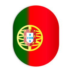 Portuguese Flag Emblem in Oval Shape Representing National Identity