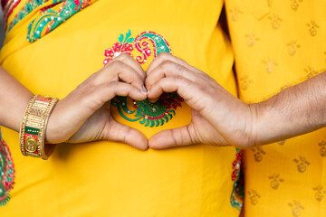 indian woman hands with henna tattoo