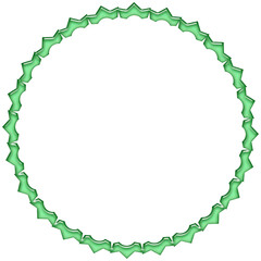 round frame made of green leaves