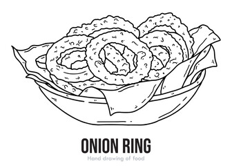 vector Onion ring on bowl