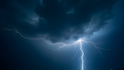 lightning in the night sky