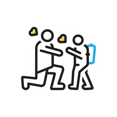 Multi color icon for parent love