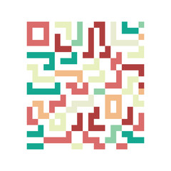 Abstract Colorful QR Code Pattern Vector Illustration