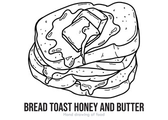 bread toast honey and butter.