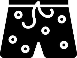 Rounded Filled Swim shorts Icon