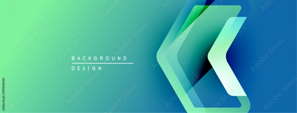Poster Abstract gradient background. Layered chevron shapes create dynamic visual effect. Modern design suitable for banners, presentations.
