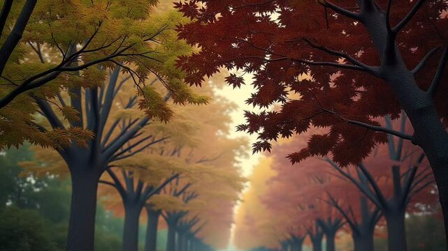 "Autumn Leaves Changing Colors" &ndash; Tree canopy. Suitable for marketing or business purposes