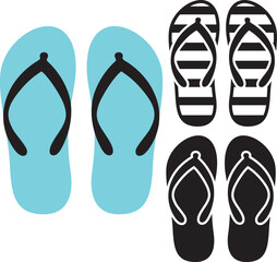 Sandals, Flip Flops isolated on a white background.