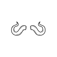 animal horn line art