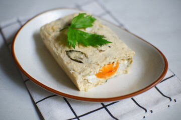 Tofu cake with egg