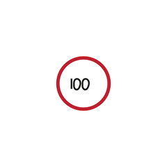 traffic sign image speed limit 100 vector illustration of traffic sign image speed limit 100 for maximum limit in driving