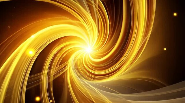 Golden Swirls of Light Dance in a Mesmerizing Cosmic Ballet
