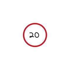traffic sign image speed limit 20 vector illustration of traffic sign image speed limit 20 for minimum speed limit