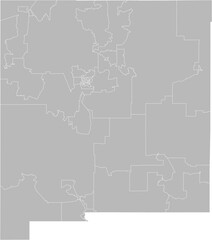 Obraz premium New Mexico state senate districts vector map (Web Mercator projection, PPT-compatible & fully editable)
