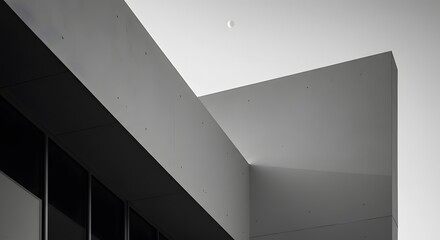 Obraz premium Architectural Facade Gray Building