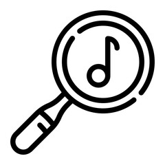 magnifying glass line icon