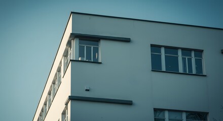 White Building Exterior with Multiple Windows