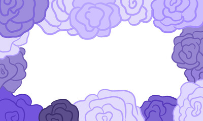 Purple Floral Border Background - PNG Clipart Illustration 