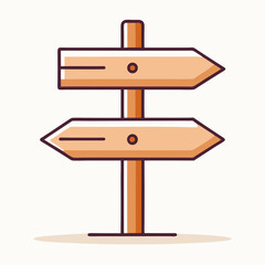 wooden direction signs