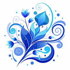 blue floral background