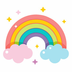 rainbow and clouds
