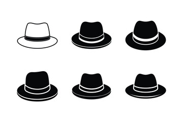 classic homburg hat front view bold design