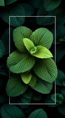 Lush Green Leaves Pixel Art Nature Background