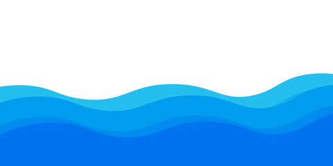 Sea waves layered vector background illustration and sea beach vector illustration. EPS 10